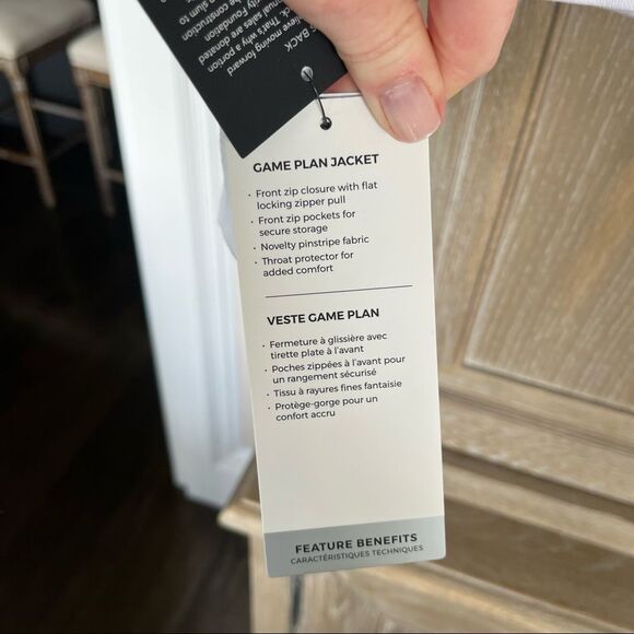 MPG Sport Game Plan White Pinstripe Jacket Medium NWT - Picture 12 of 16